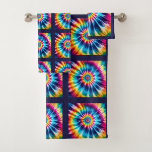 Conjunto de Toalhas com Estampa Psiquédelica Tie D