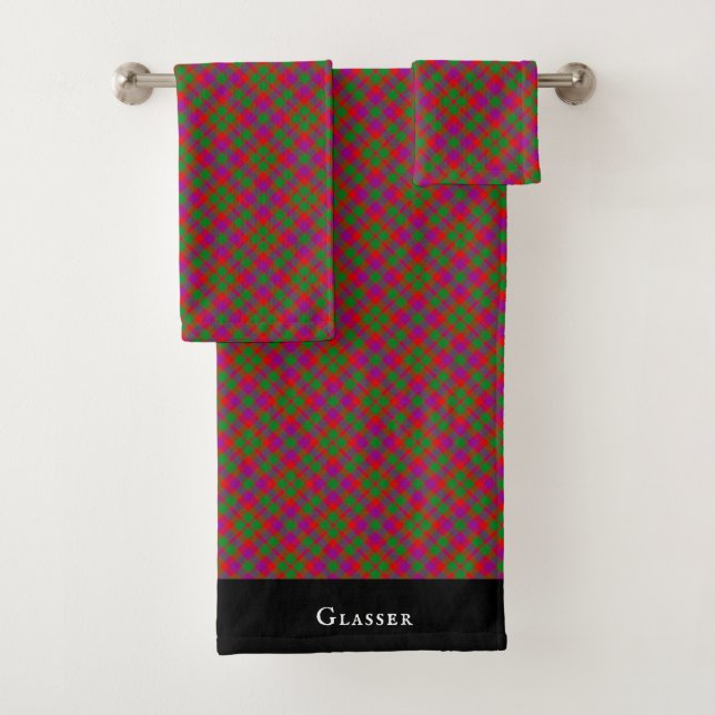 Conjunto de Toalhas com Xadrez Tartan da Cidade de (Insitu)
