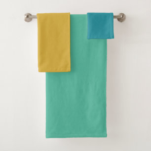 Conjunto De Toalhas Combinação Peacock Solids