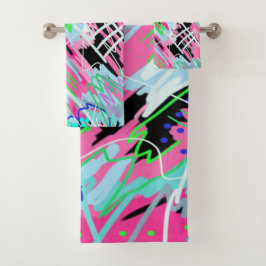 Conjunto De Toalhas Começando a Bloom Abstrato Impressão