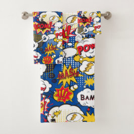 Conjunto De Toalhas Comic Pattern 
