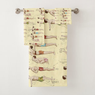 Conjunto De Toalhas Como nadar a lição francesa engraçada da natação