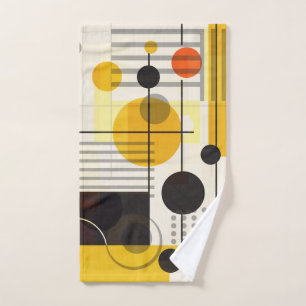 Conjunto De Toalhas Composição de formas geométricas coloridas