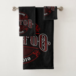 Conjunto De Toalhas Compro Tatto Studio de NOME ADD do Estilo Tradicio