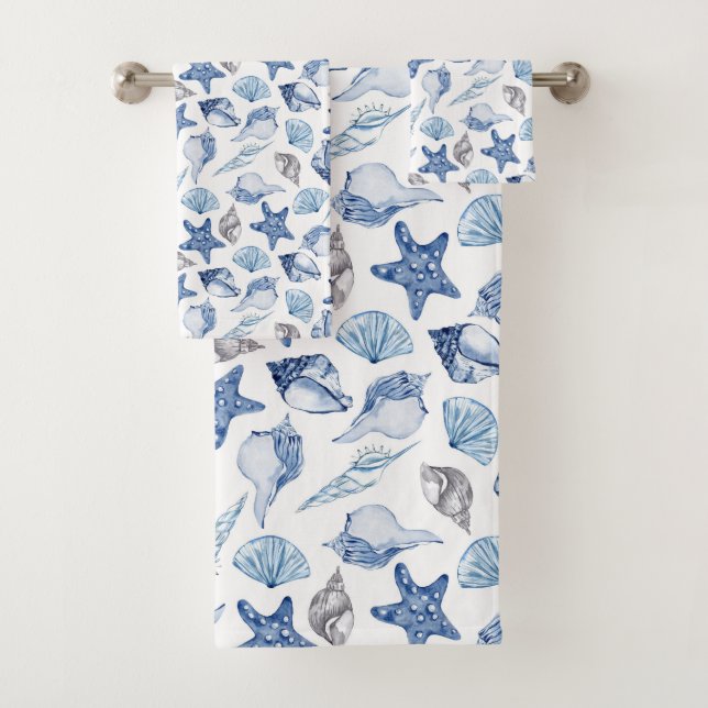 Conjunto De Toalhas Conchas do Mar (Insitu)
