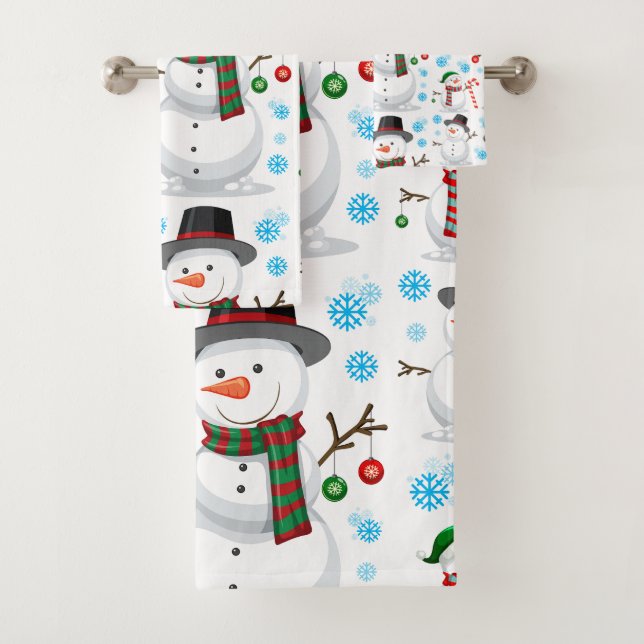 Conjunto De Toalhas Condecoração de Natal de Snowman (Insitu)