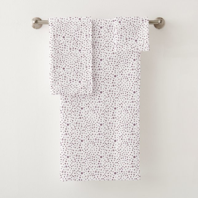 Conjunto De Toalhas Confete de Beterraba Pontos de Aquarela (Insitu)