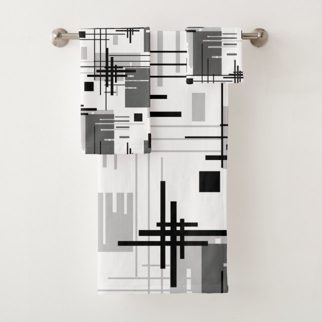 Conjunto De Toalhas Cons revestidos de formas geométricas abstrato mod (Insitu)