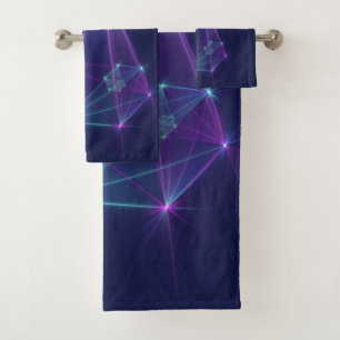 Conjunto De Toalhas Constelação, Abstrato Fantasy Arte Fractal