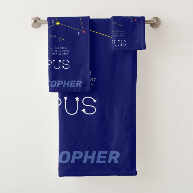 Conjunto De Toalhas Constelação do hemisfério sul: Lepus Bath Towel (Insitu)