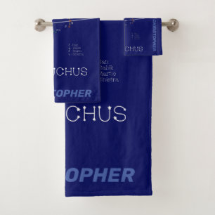 Conjunto De Toalhas Constelação Zodiacal Ofiúco