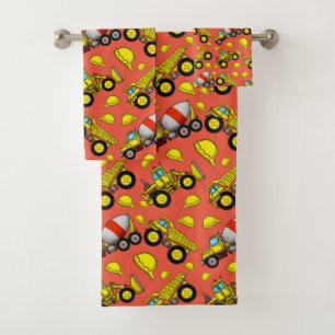 Conjunto De Toalhas Construction Zone Bath Towels