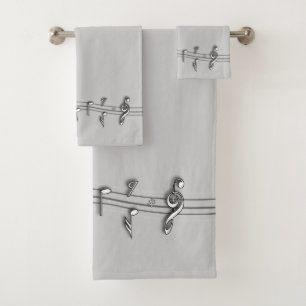 Conjunto De Toalhas Contagem preto e branco cinzenta das notas