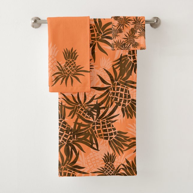 Conjunto De Toalhas Coordenado Tropical Hawaiano Pineapple Camo - Papa (Insitu)