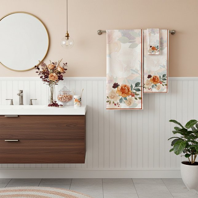 Conjunto De Toalhas Cor d'água do outono de laranja (Criador carregado)