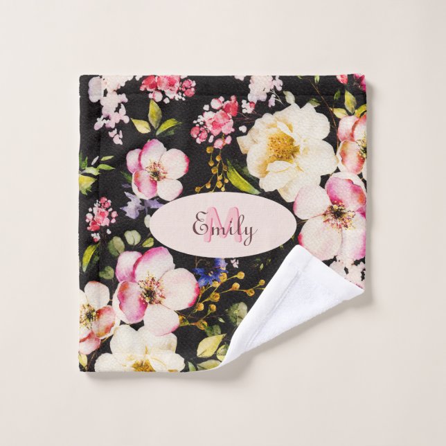 Conjunto De Toalhas Cor d'água - rosada amarela roxas a preto, Monogra (Pano de lavar)