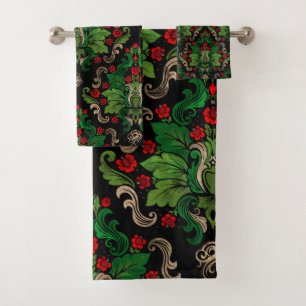 Conjunto De Toalhas Cor damasco Oriental