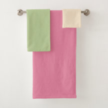 Cor-de-rosa-verão, verde-sábio e calço de creme