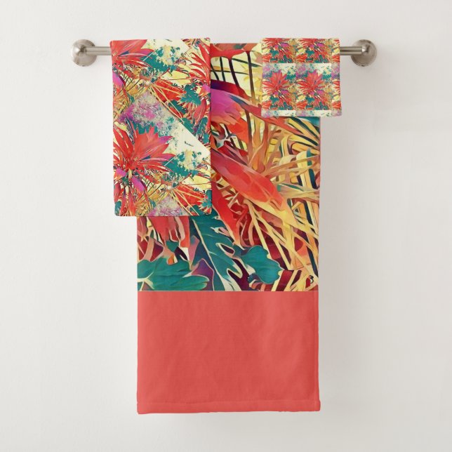 Conjunto De Toalhas Cor do Gráfico Verde Laranja Verde Laranja Brilhan (Insitu)