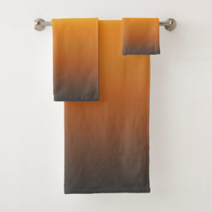 Conjunto De Toalhas Cor do Sol Gradiente Vibrante Vermelho Amarelo Ver
