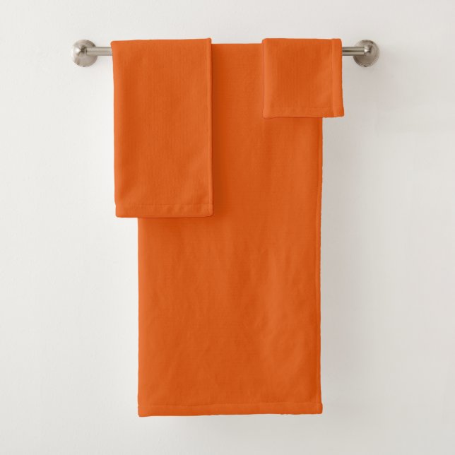 Conjunto De Toalhas Cor Laranja Abóbora Spice Escola Antiga Sólida (Insitu)
