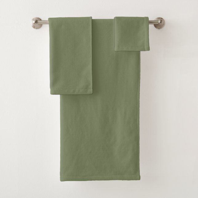 Conjunto De Toalhas Cor Sálida Verde Sage (Insitu)