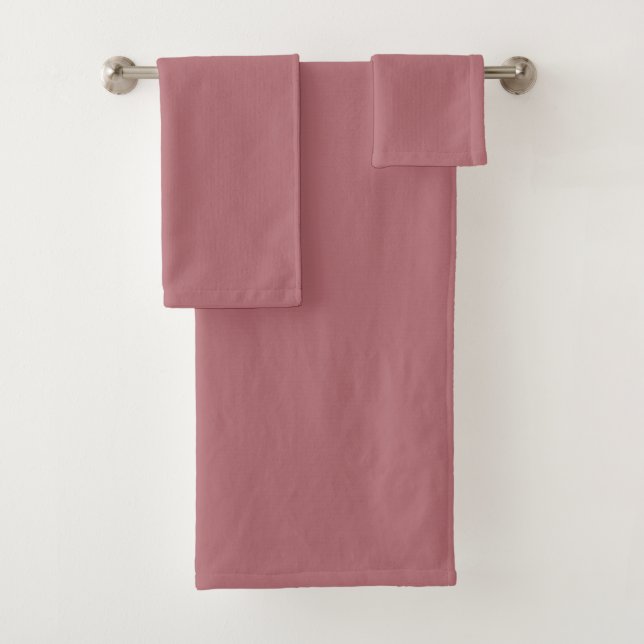 Conjunto De Toalhas Cor Sólida do Rosa Dusty (Insitu)