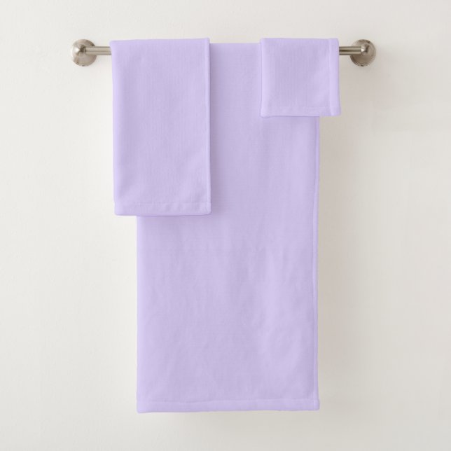 Conjunto De Toalhas Cor Sólida Lavanda Pálida (Insitu)