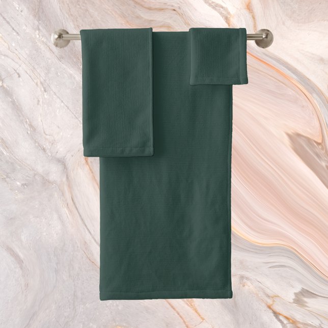 Conjunto De Toalhas Cor Sólida Verde Caçadora (Criador carregado)