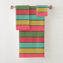 Conjunto De Toalhas Cor Verde Dourada Vermelha Natal Em Papel De Aquar