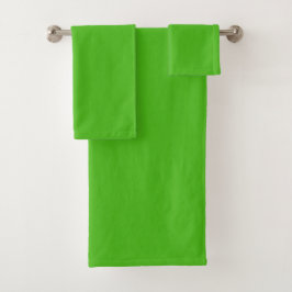 Conjunto De Toalhas Cor Verde Kelly Sólida