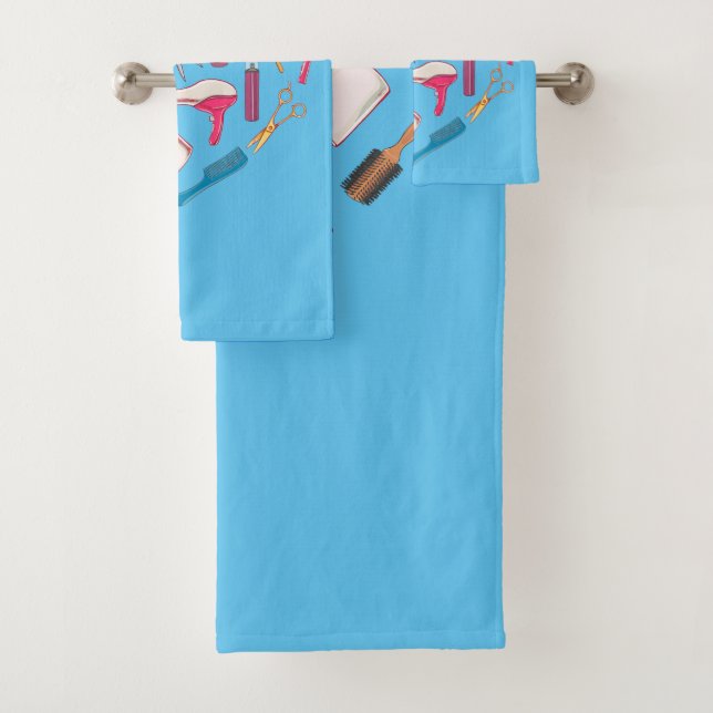 Conjunto De Toalhas Coração da Ferramenta Hairdresser Hairstylist (Insitu)