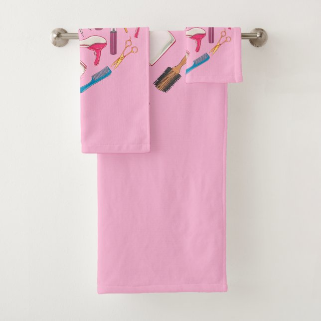 Conjunto De Toalhas Coração da Ferramenta Hairdresser Hairstylist (Insitu)