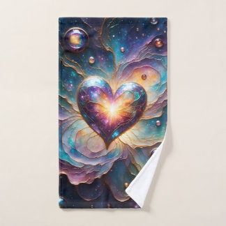 Conjunto De Toalhas Coração Galáctico do Universo