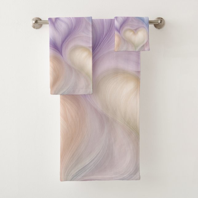 Conjunto De Toalhas Corações Gossamer (Insitu)