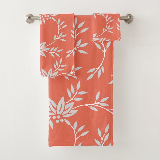 Conjunto De Toalhas Coral Floral (Insitu)
