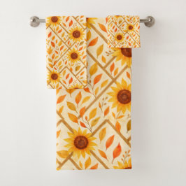 Conjunto De Toalhas Cores d'água do girassol e da lavoura russa