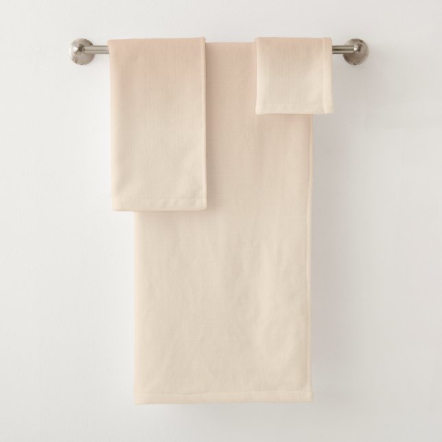 Conjunto De Toalhas Cores Gradiente Branco Antigo e Latão Antigo (Insitu)
