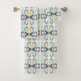 Conjunto De Toalhas Cores Pastel Aquarela Salgadas Sobre Branco Nuvem