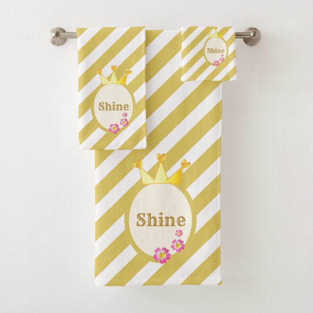 Conjunto De Toalhas Coroa de Rainha Bonita (Insitu)