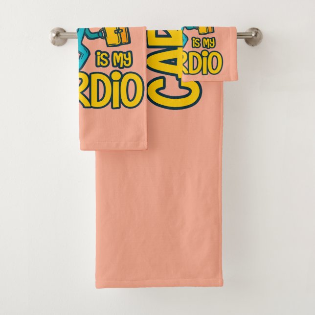 Conjunto De Toalhas Correndo Tarde é Meu Cardio (Insitu)