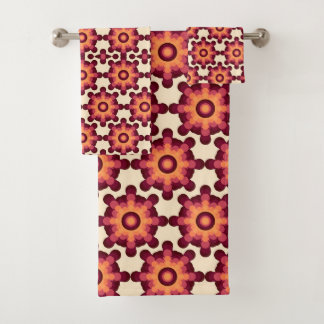 Conjunto De Toalhas Cortina de Banho Abstrata