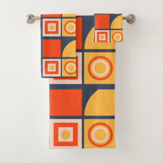 Conjunto De Toalhas Cortina de Banho Abstrata