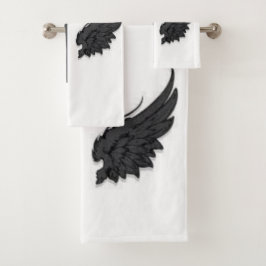 Conjunto De Toalhas Cortina de Banho Asas