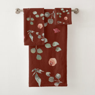 Conjunto De Toalhas cortina de chuveiro de flores