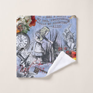 Conjunto De Toalhas Cortina de nonsense da Alice no país das maravilha