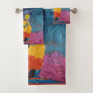 Conjunto De Toalhas Coruja "Arte por Crianças"