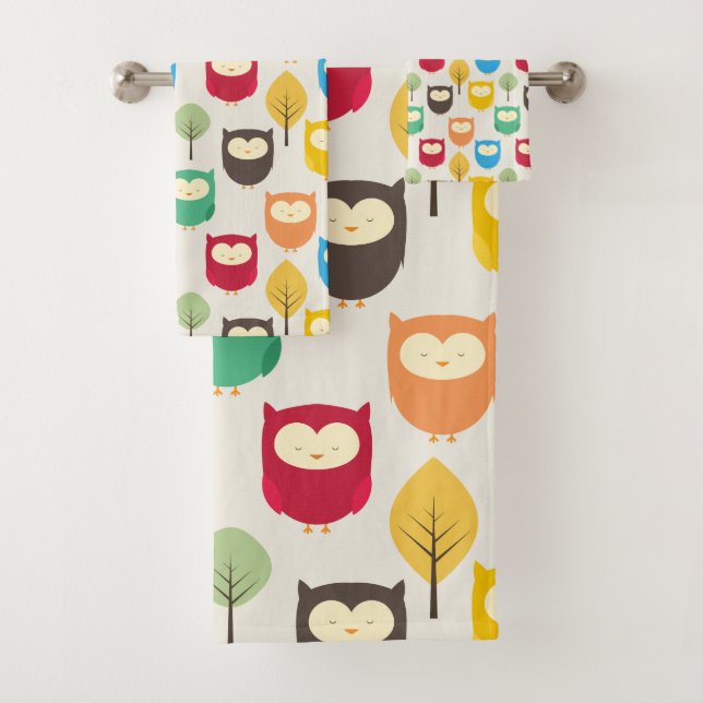 Conjunto De Toalhas Corujas (Insitu)