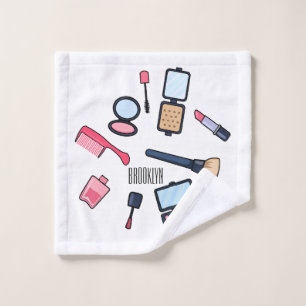 Conjunto De Toalhas Cosméticos / ilustração de desenho animado