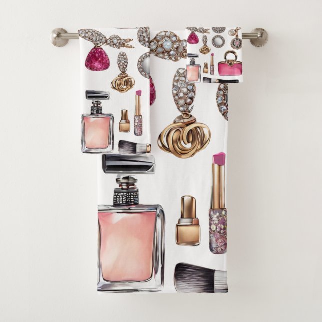 Conjunto De Toalhas Cosméticos Makeup Brushes Nailpollish (Insitu)